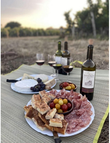 Et enfin, l'ardoise de charcuteries et fromages avec les vins du Médoc :):)