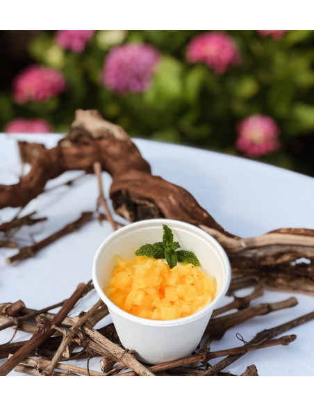 Un dessert présenté sur sarment du Médoc :)