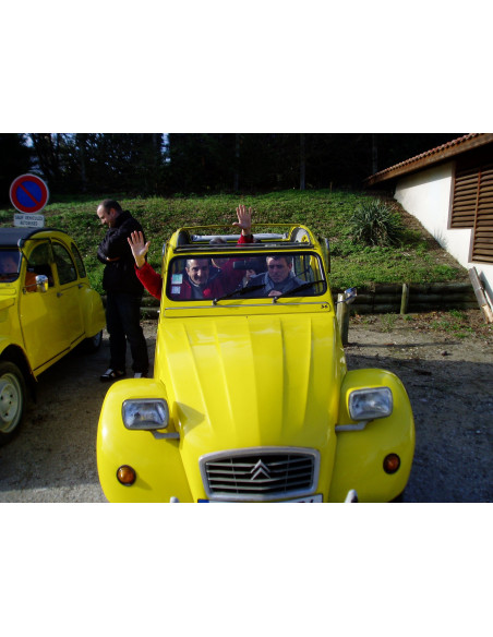 Rallye 2 cv team building sport chateau bordeaux 
