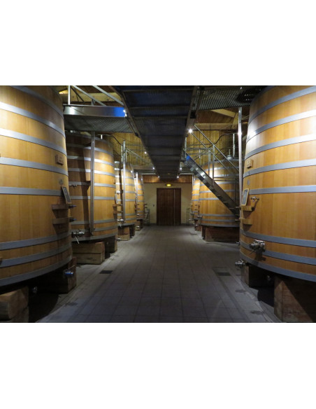Cuvier de vinification en bois pour les fermentations du vin